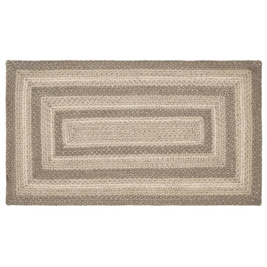 Cobblestone Jute Braided Rug Rect with Rug Pad 27